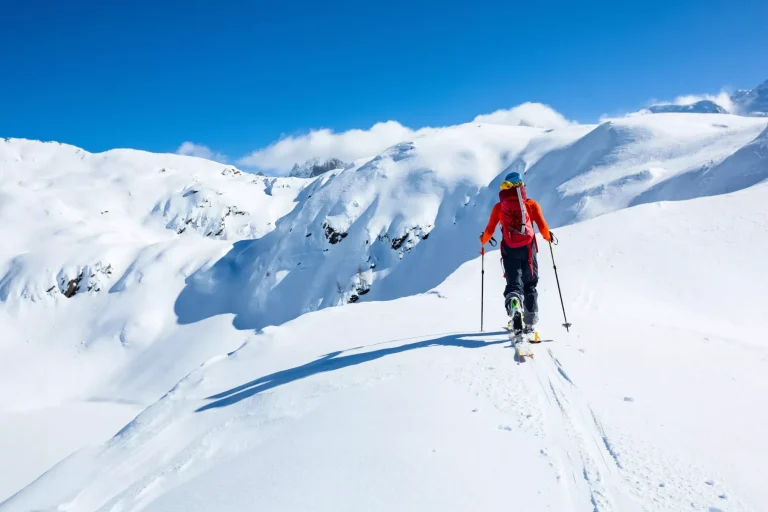 Skitourengehen in den Alpen, Chamonix.